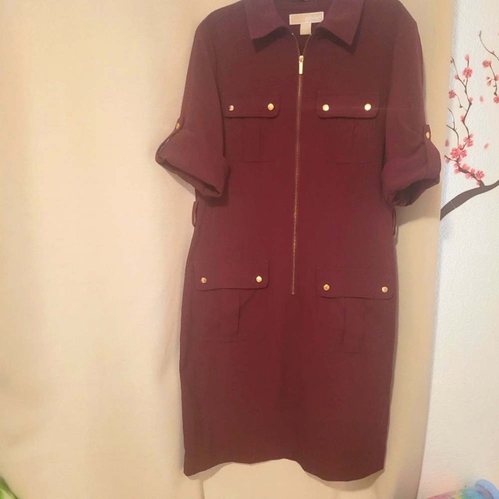 Michael Kors burgundy dress